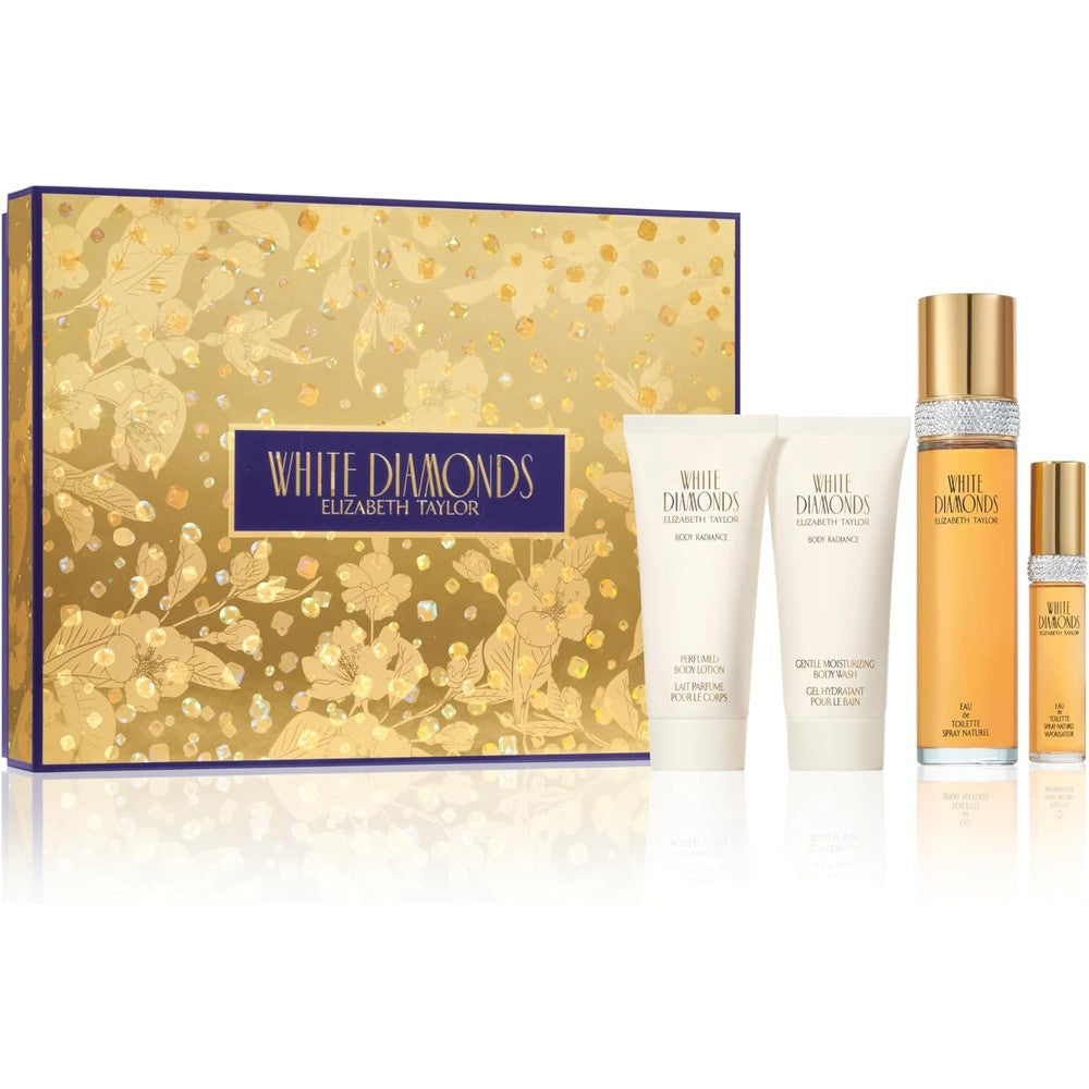 Elizabeth Taylor White Diamonds fragrance gift set front view
