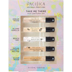 Pacifica Beauty Take Me There Spray Perfume Trial Set front view showing the gift box packaging.