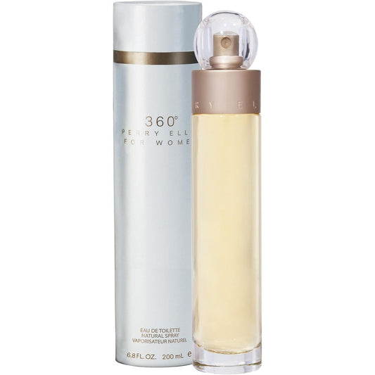 Perry Ellis 360 Eau De Toilette for Women 200ml front view of the cylindrical bottle