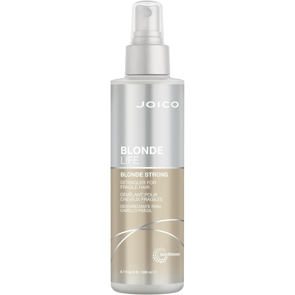 Joico Blonde Life Blonde Strong Conditioning Detangler bottle front view showcasing leave in formula benefits.