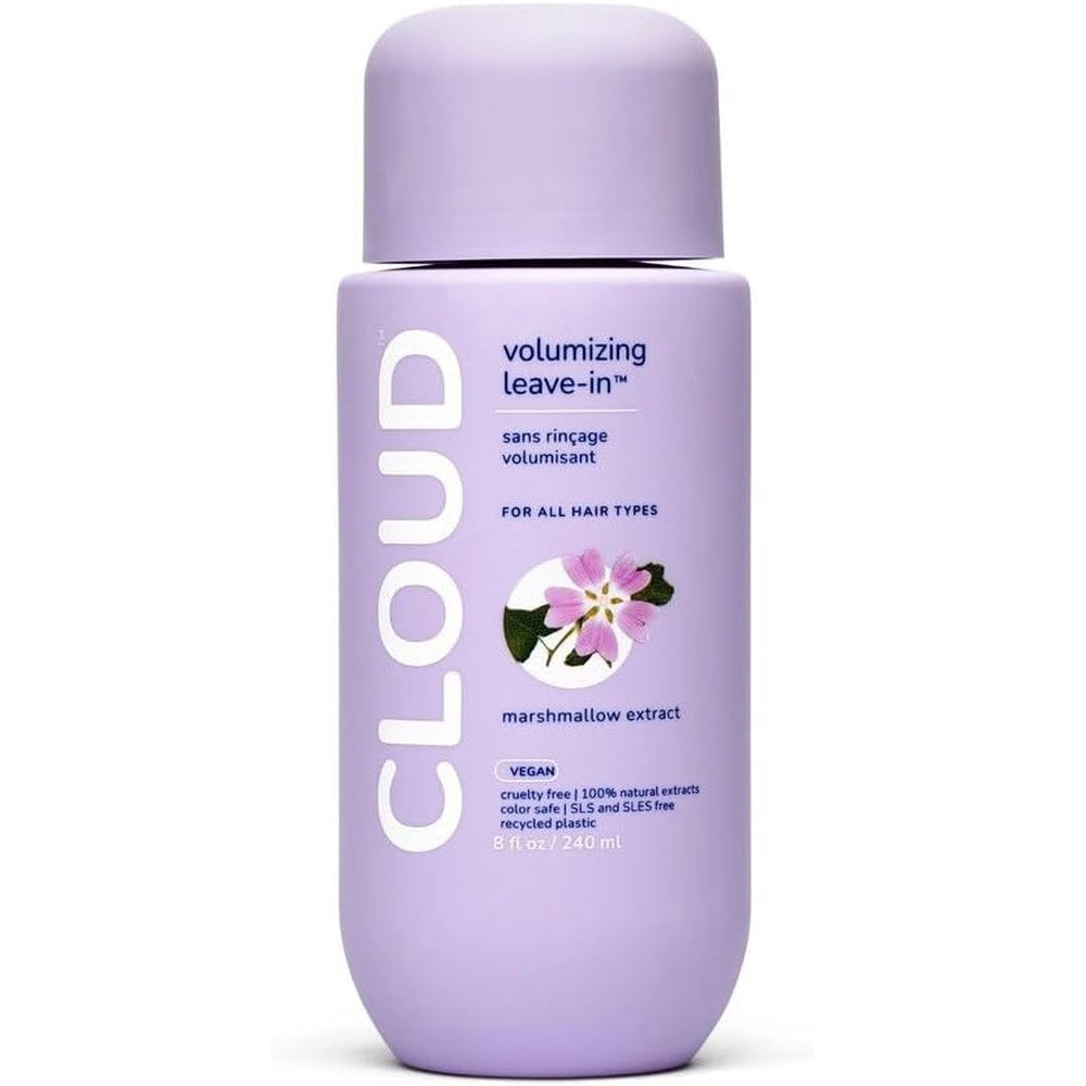 Cloud Haircare Volumizing Leave In 8 Ounce front view lavender bottle spray