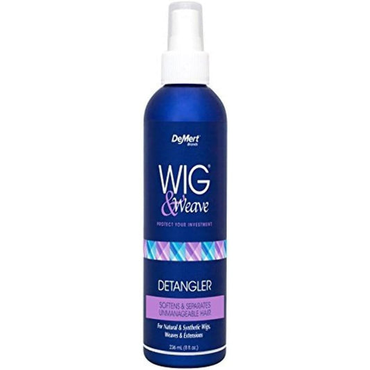 DeMert Wig and Weave Detangler 8 Ounce front view bottle