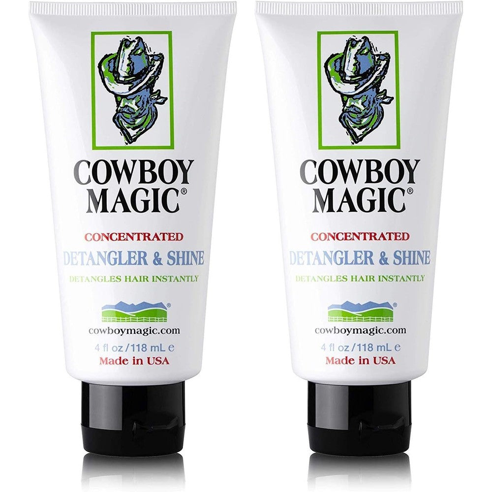 Cowboy Magic Detangler And Shine two pack front view authentic pet grooming conditioner