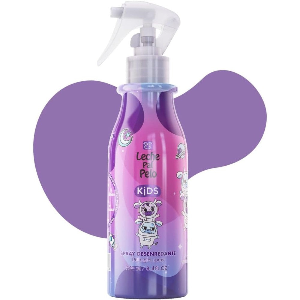 Leche Pal Pelo Kids Girls Detangling Spray front view of the 8.4 ounce bottle
