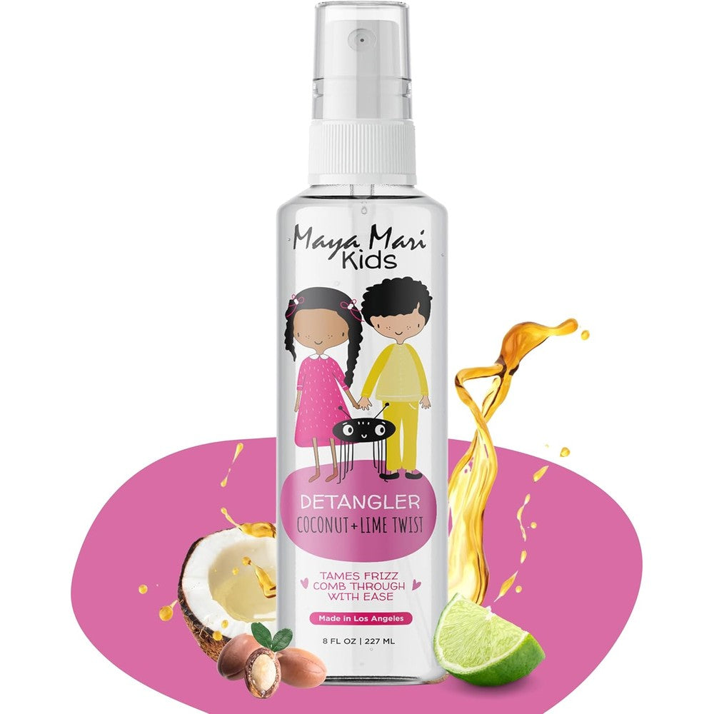 Maya Mari Kids Detangler Spray 8 Ounce front view showing authentic packaging