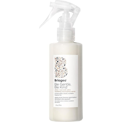 Briogeo Aloe and Oat Milk Ultra Soothing Detangling Spray front view bottle