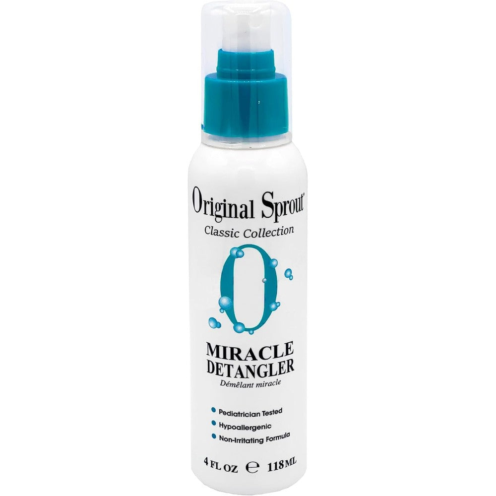 Original Sprout Miracle Detangler 4 ounce bottle front view for hair smoothing.