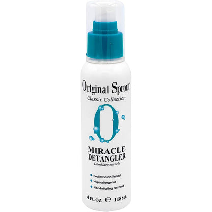 Original Sprout Miracle Detangler 4 ounce bottle front view for hair smoothing.