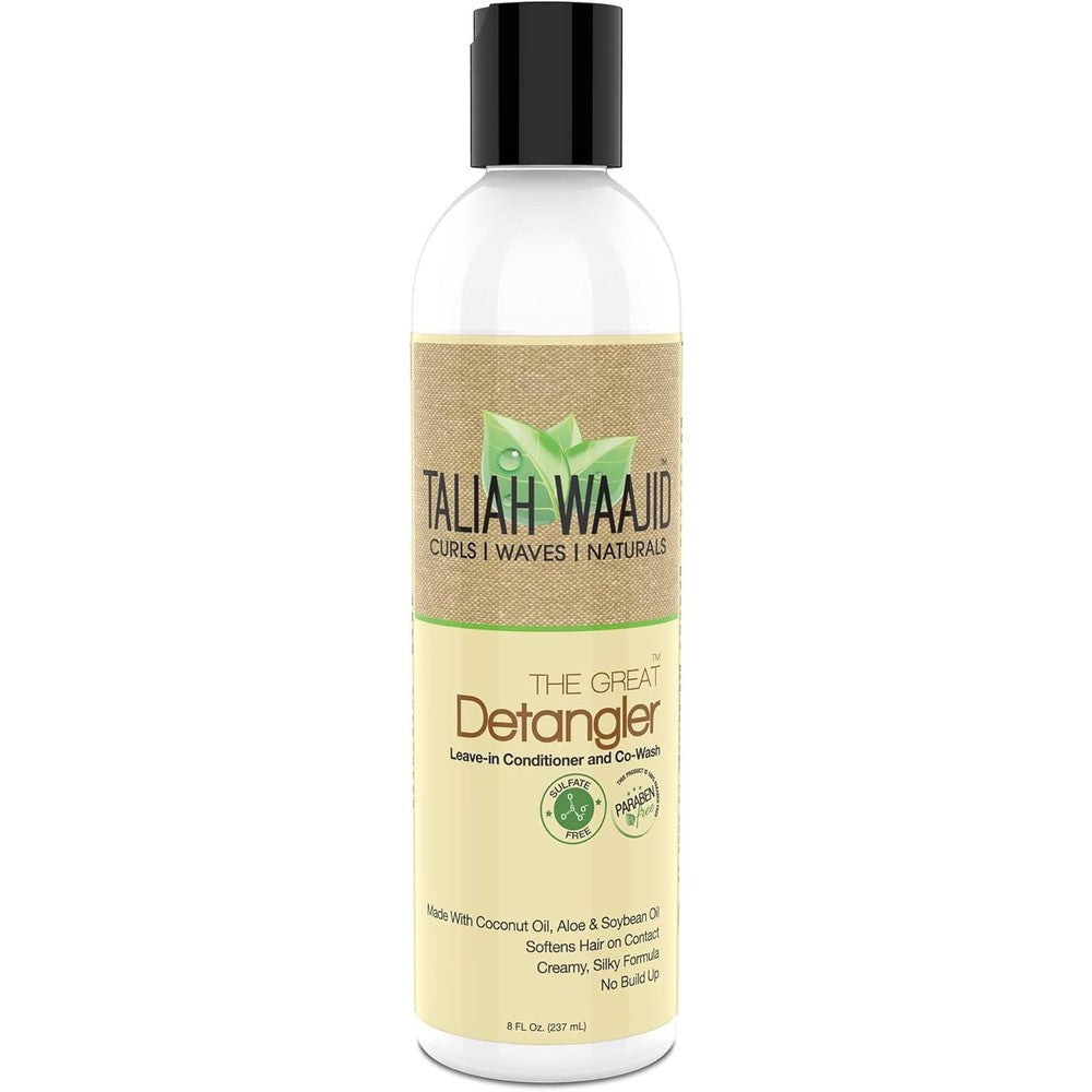 Taliah Waajid The Great Detangler 8 Ounce bottle front view for curly hair care.