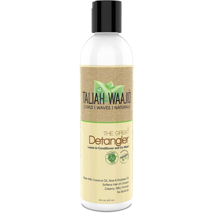 Taliah Waajid The Great Detangler 8 Ounce bottle front view for curly hair care.