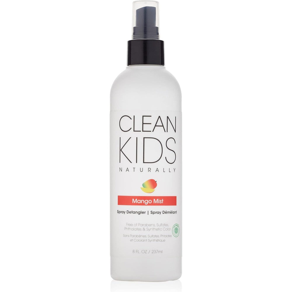 Clean Kids Naturally Mango Mist Spray Detangler front view bottle