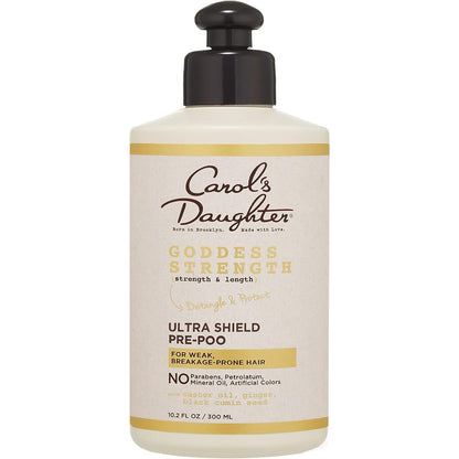 Carol's Daughter Goddess Strength Ultra Shield Pre Poo bottle front view hair detangler