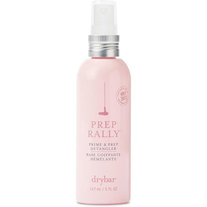 Drybar Prep Rally Prime and Prep Detangler light pink bottle front view