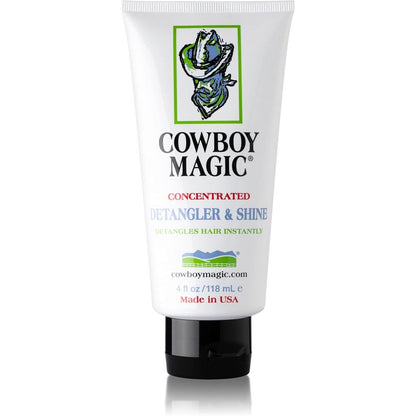 Cowboy Magic Detangler and Shine 4 ounce bottle front view authentic grooming gel.