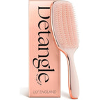 Lily England detangling and styling brush front view in rose gold