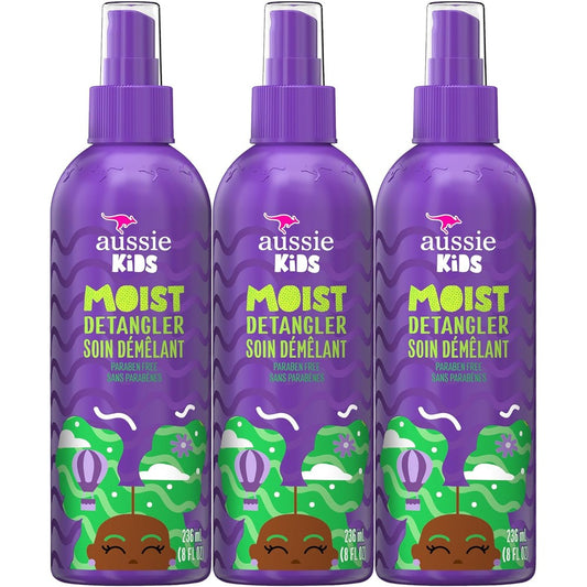 Aussie Kids Moist Detangler Spray 3 pack front view
