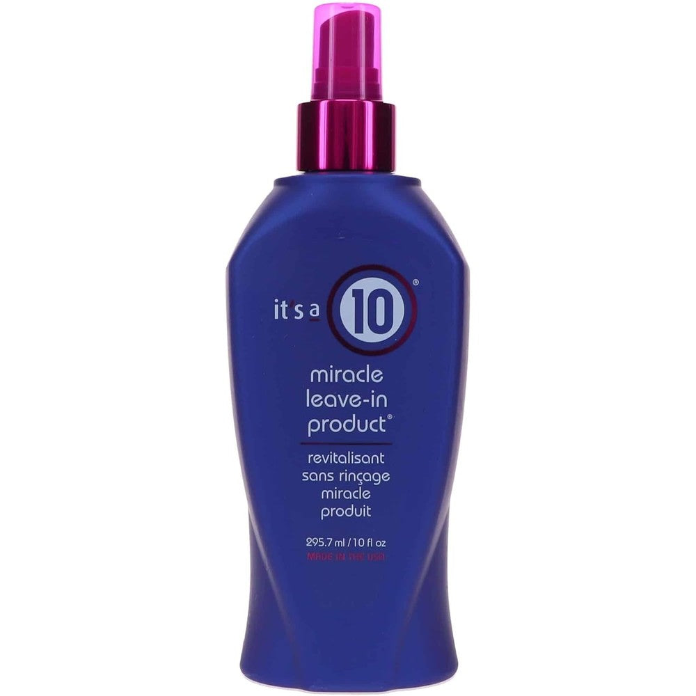 It's A 10 Haircare Miracle Leave-In Product 10 Fluid Ounce front view bottle for salon quality hair.