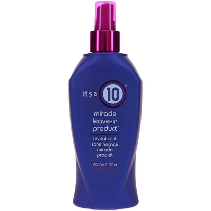 It's A 10 Haircare Miracle Leave-In Product 10 Fluid Ounce front view bottle for salon quality hair.