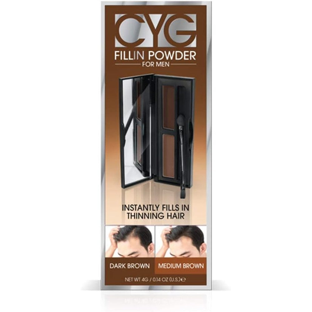 Cover Your Gray Fill In Powder Pro For Men Medium Brown Dark Brown front view packaging