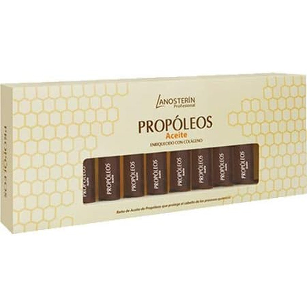 Lanosterin Aceite Propoleos con Colageno twelve ampoules box front view authentic USA imported hair treatment