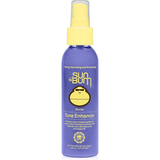 Sun Bum Blonde Tone Enhancer front view travel size purple leave in hair treatment spray for authentic beauty routine