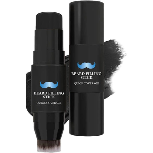 OKAQEE Beard Filler Waterproof Filling Stick and Brush kit front view for patchy beard correction.
