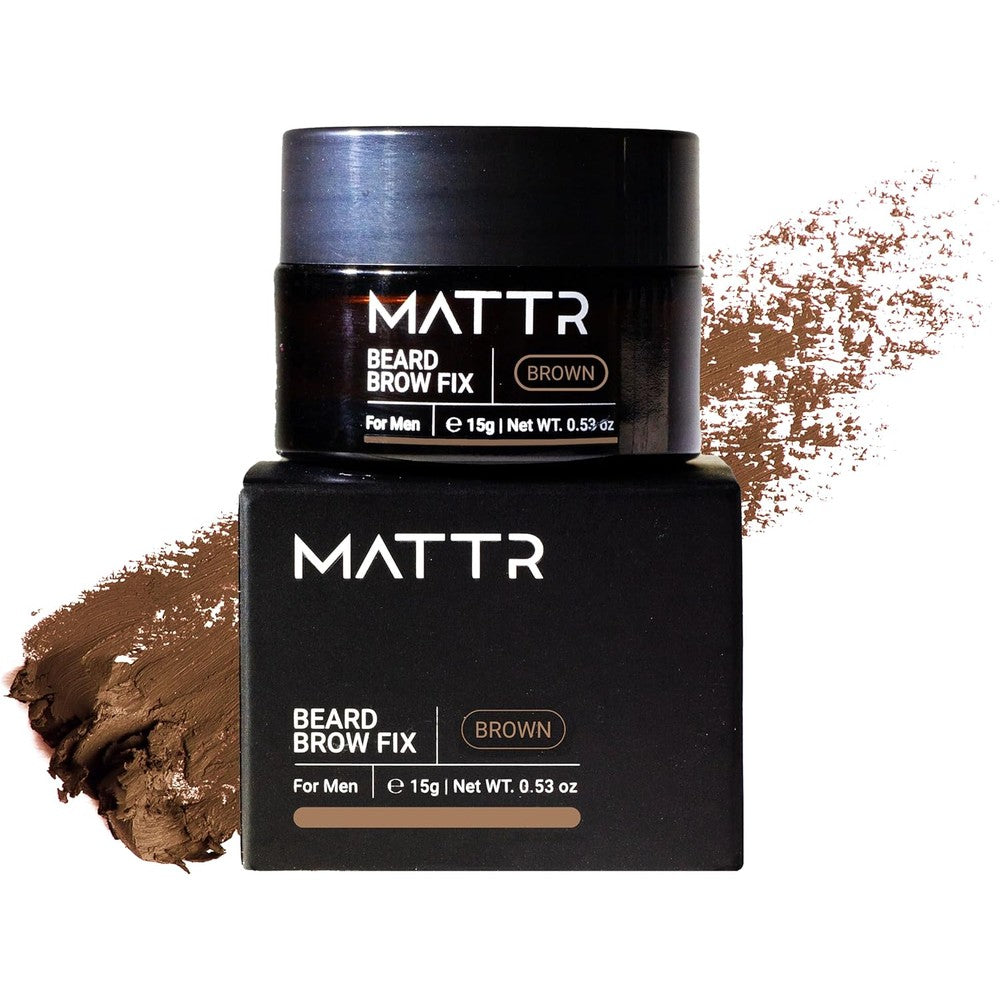 MATTR Beard and Brow Fix luxury cream filler jar front view
