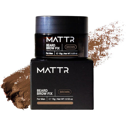 MATTR Beard and Brow Fix luxury cream filler jar front view