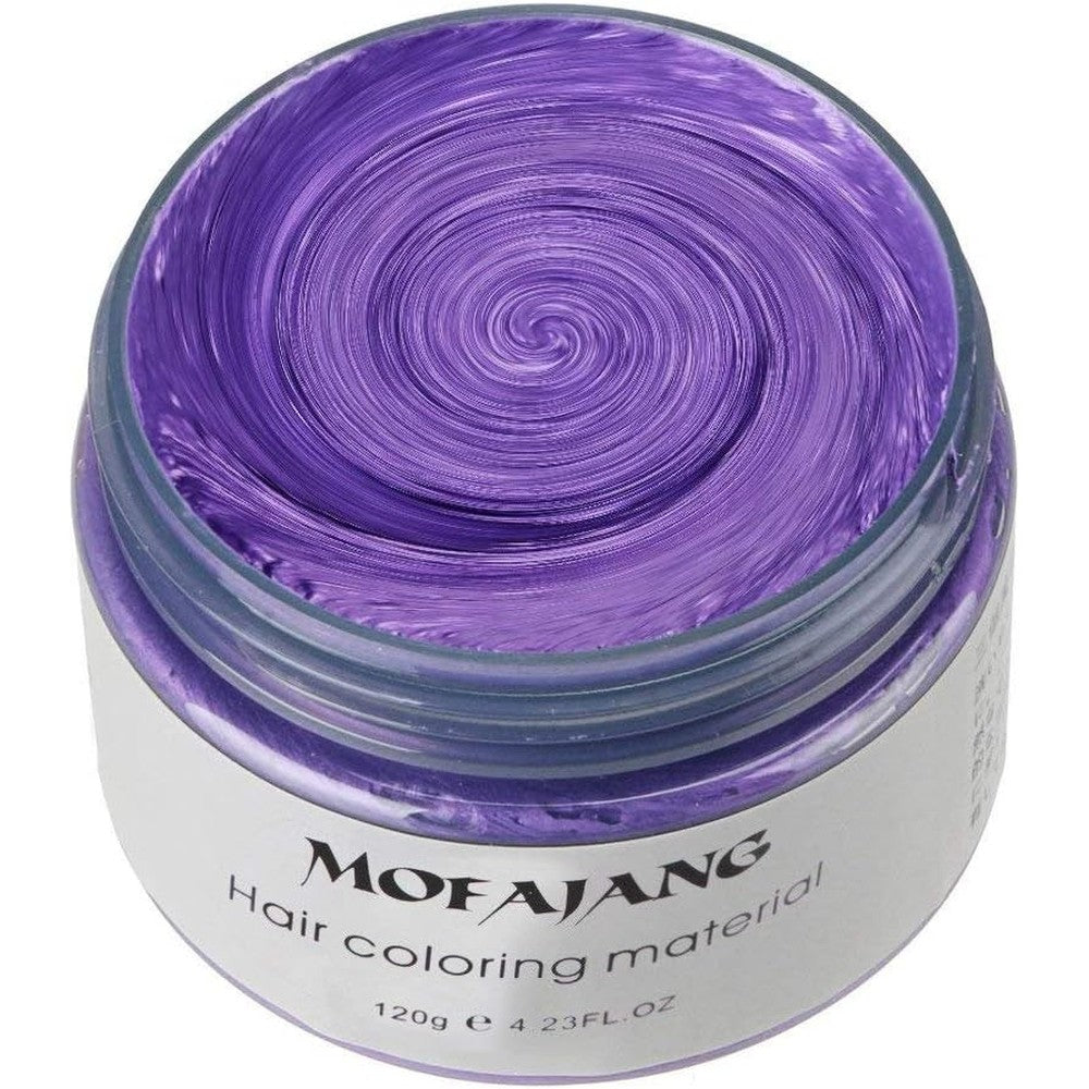 Mofajang temporary hair color wax purple front view container
