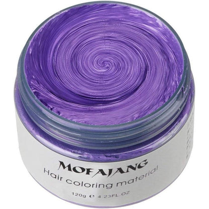 Mofajang temporary hair color wax purple front view container