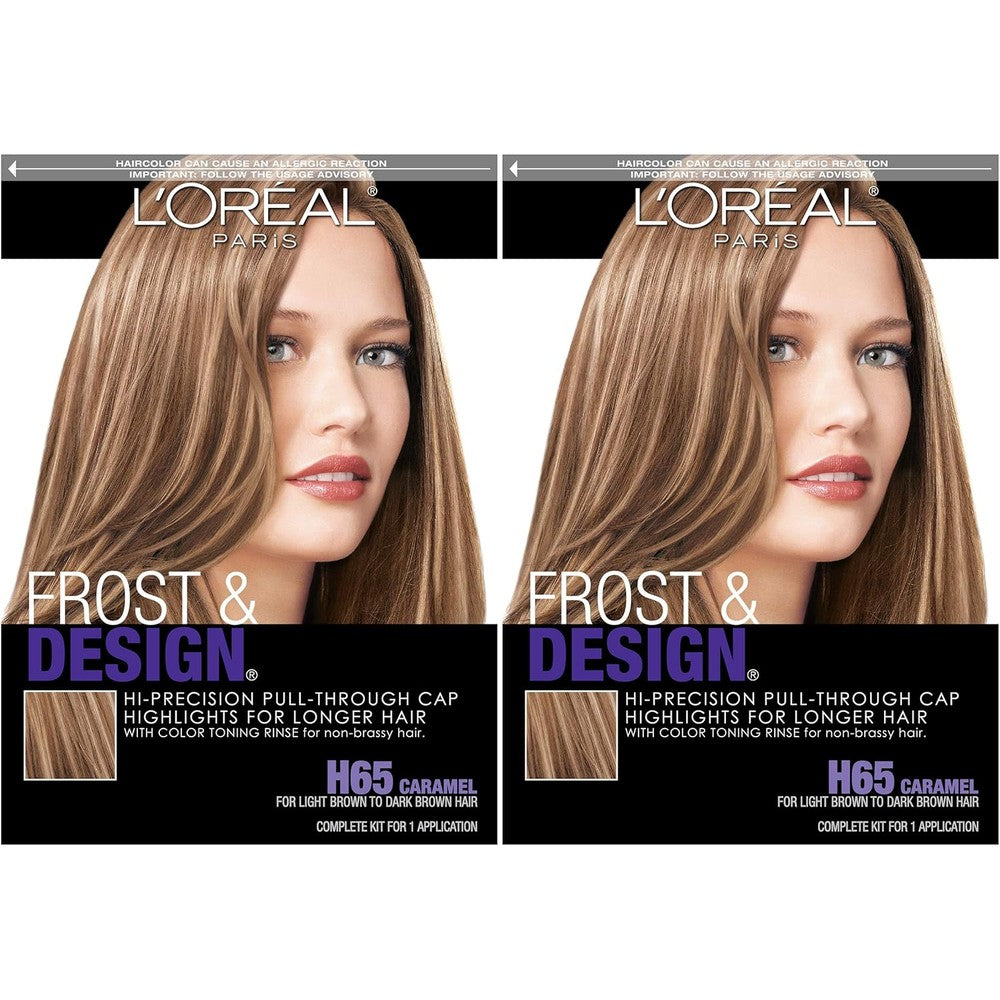 L'Oreal Paris Frost and Design Caramel hair highlighting kit box front view