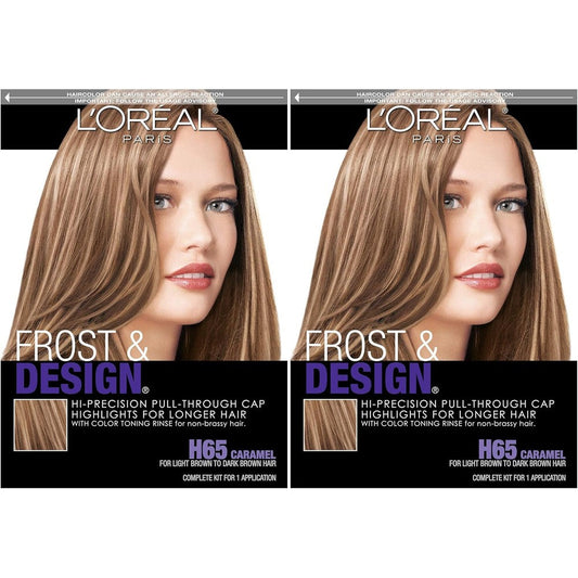 L'Oreal Paris Frost and Design Caramel hair highlighting kit box front view