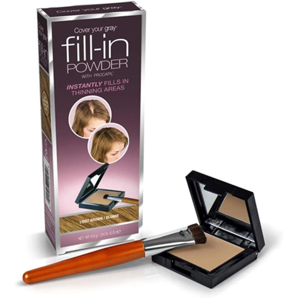 Cover Your Gray Fill In Powder Light Brown Blonde three pack front view packaging