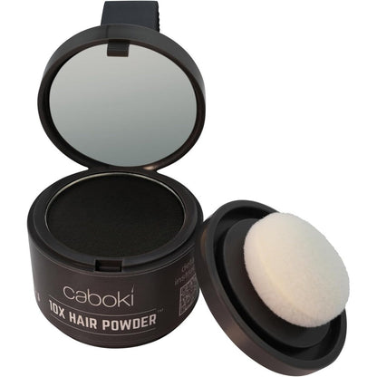 Caboki 10X Volumizing Hair Powder front view of compact packaging
