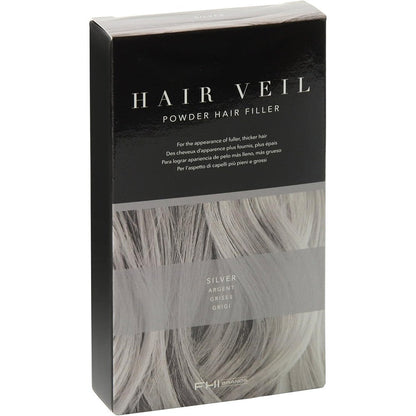FHI Heat Hair Veil Powder Hair Filler in Salt and Pepper front view packaging box