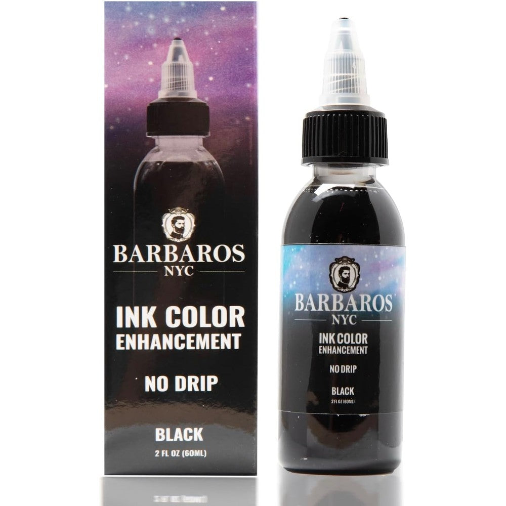 BARBAROS Enhancement Color Ink two fluid ounce bottle front view professional barber styling spray