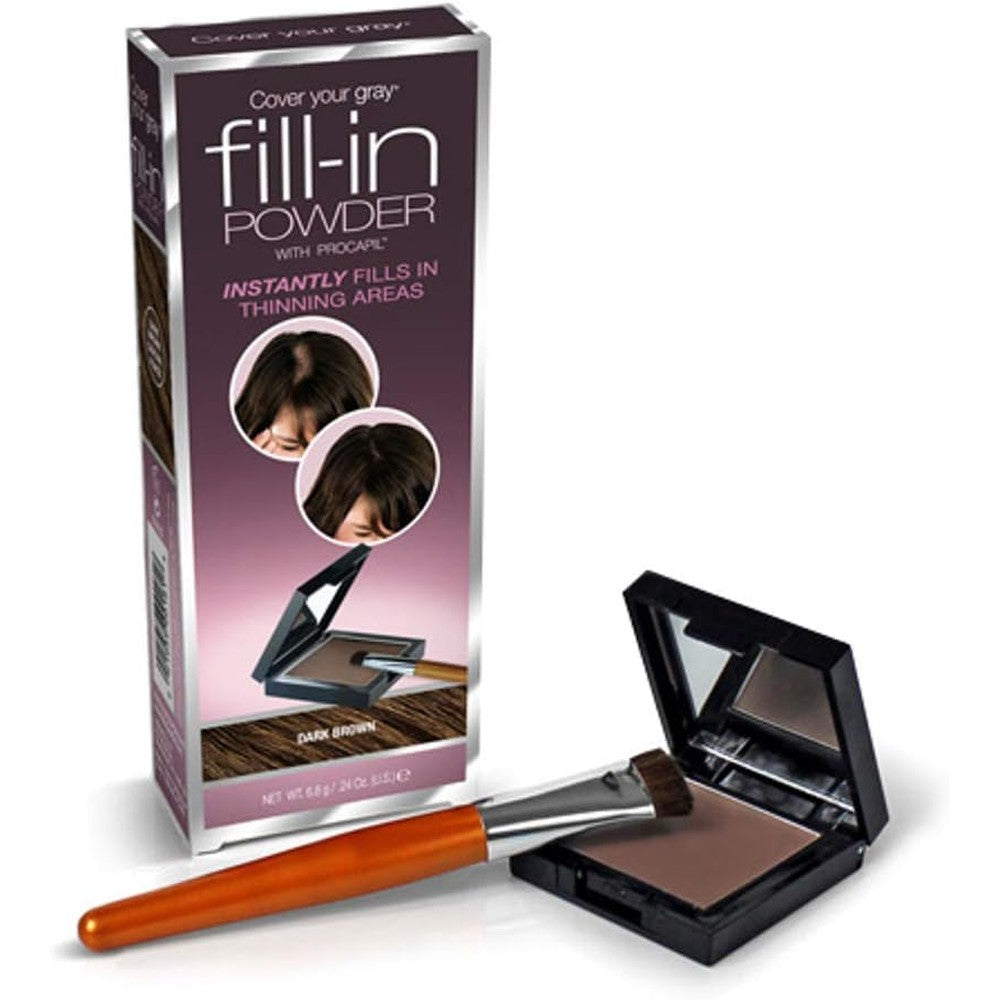 Cover Your Gray Fill In Powder Dark Brown compact front view