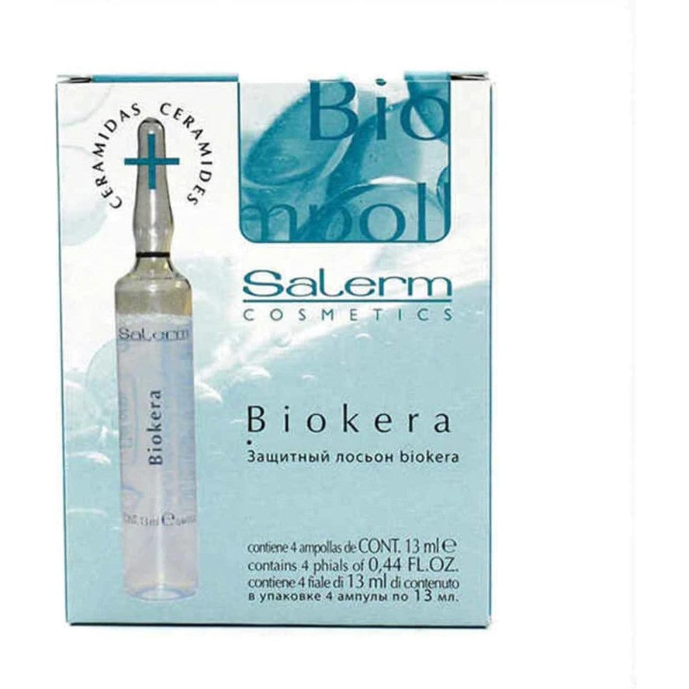 Salerm Biokera Natura hair treatment ampoules four vials front view packaging