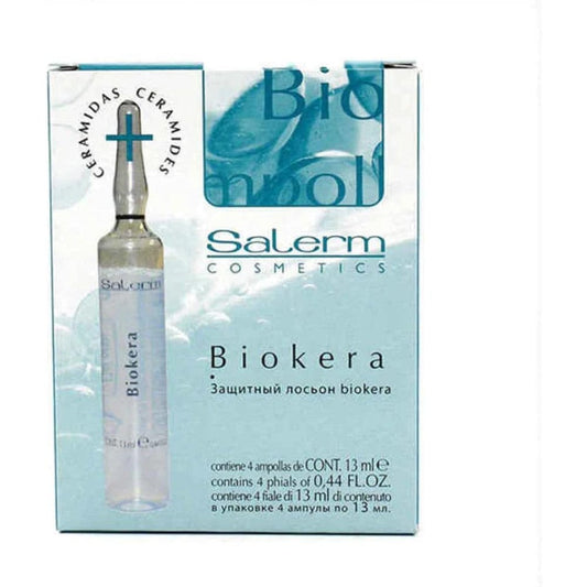 Salerm Biokera Natura hair treatment ampoules four vials front view packaging