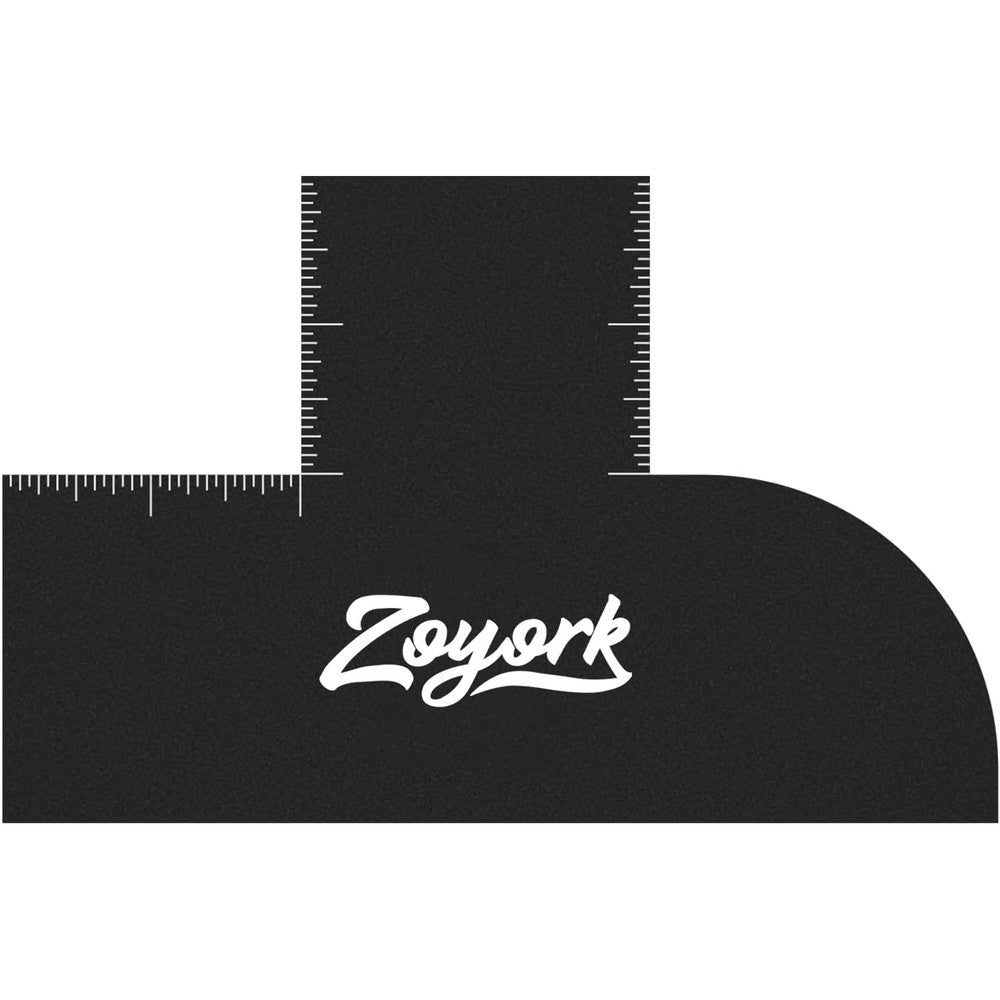 Zoyork Barber Enhancement Card hairline stencil front view showing right angle edges