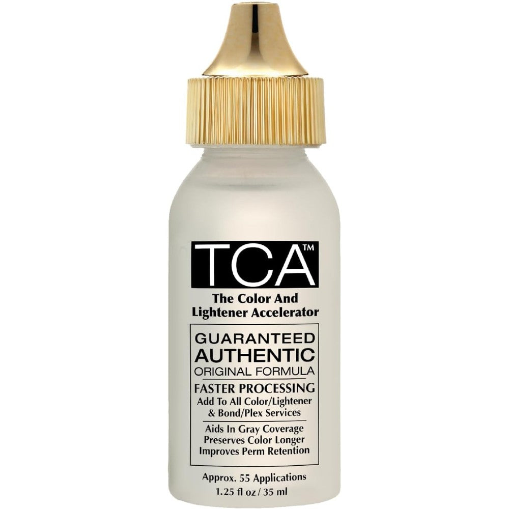 PowerTools TCA The Original Color And Lightener Accelerator front view bottle displaying professional hair color additive text