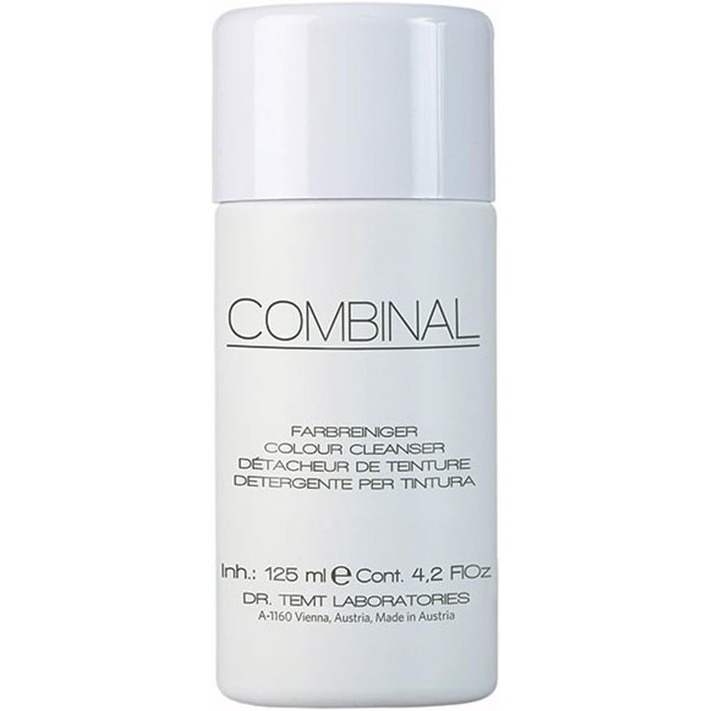 Combinal Color Cleanser Hair Dye Remover for Skin 4.2 Ounce front view professional salon tint stain remover bottle