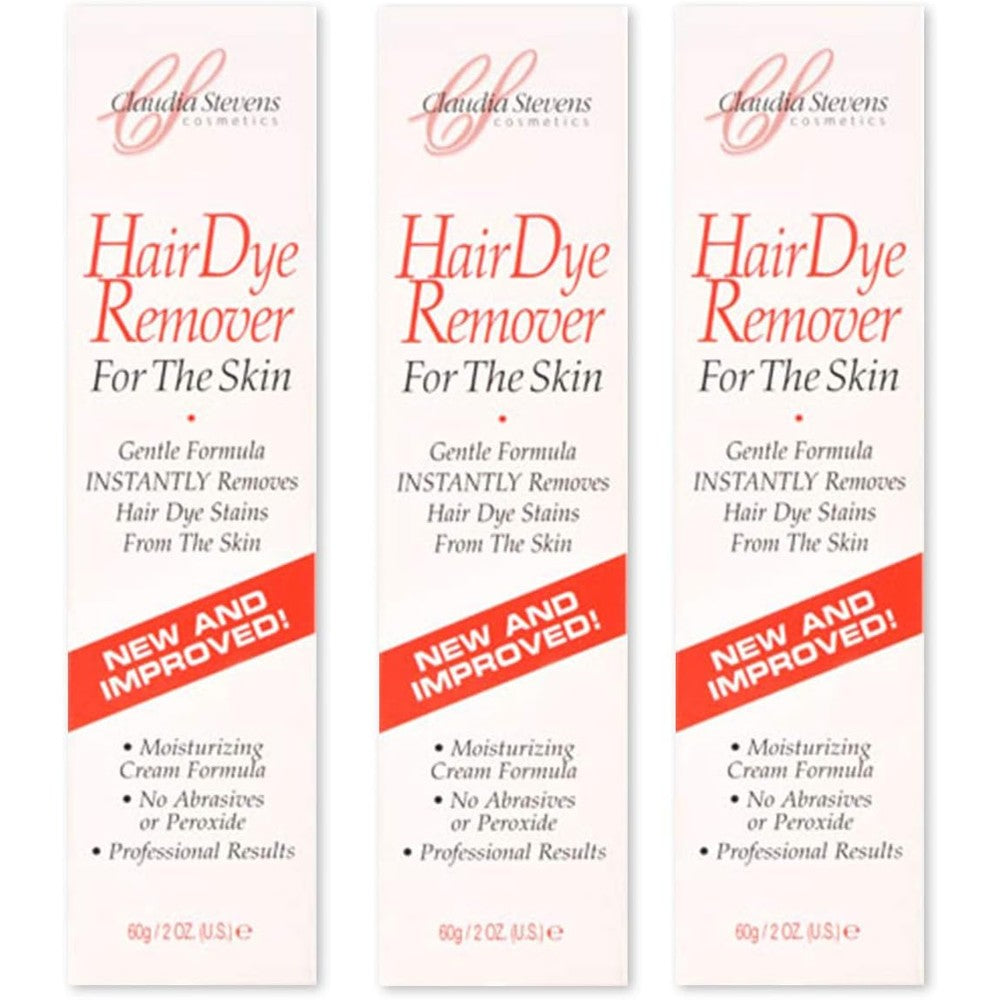 FISK Claudia Stevens Hair Dye Remover three pack front view showing the tubes