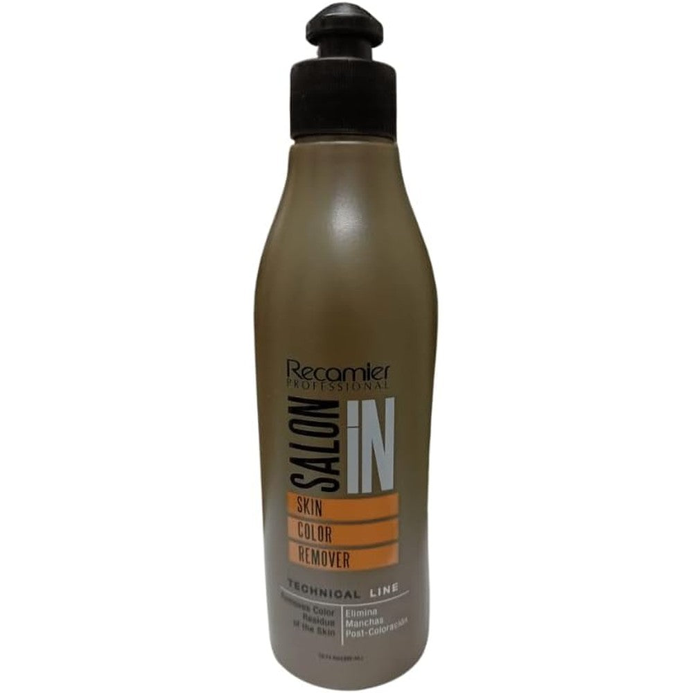 Recamier Professional Salon In Technical Line Skin Color Remover front view dark bottle with pump dispenser