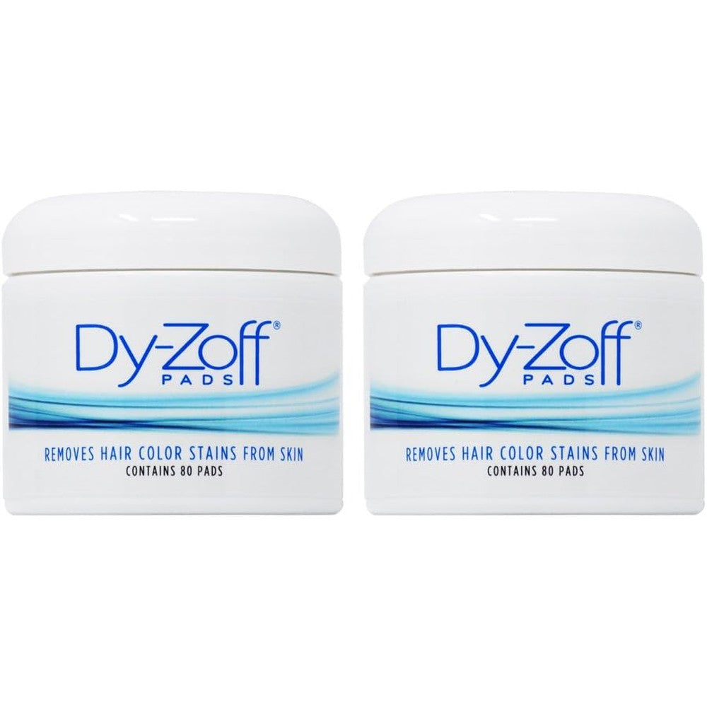 Barbicide King Research Dy-Zoff Hair Color Stain Remover Pads front view twin pack jar