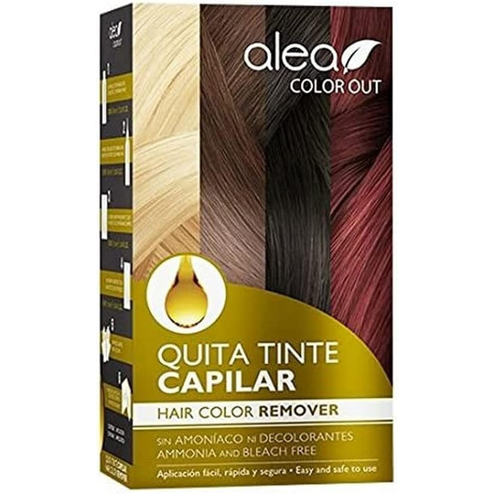 Alea Cosmetics Hair Dye Remover Color Out packaging front view for safe ammonia free artificial color correction