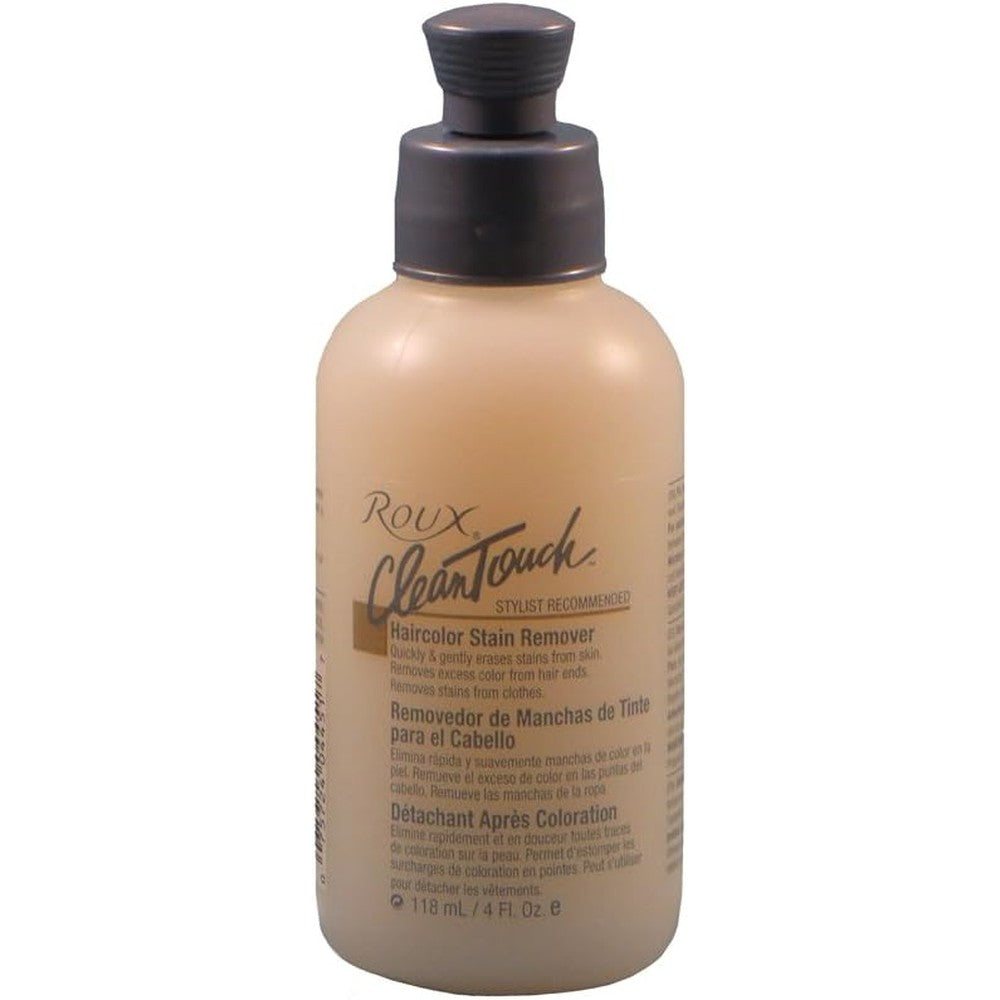 Roux Clean Touch Haircolor Stain Remover 118ml bottle front view for professional stain removal