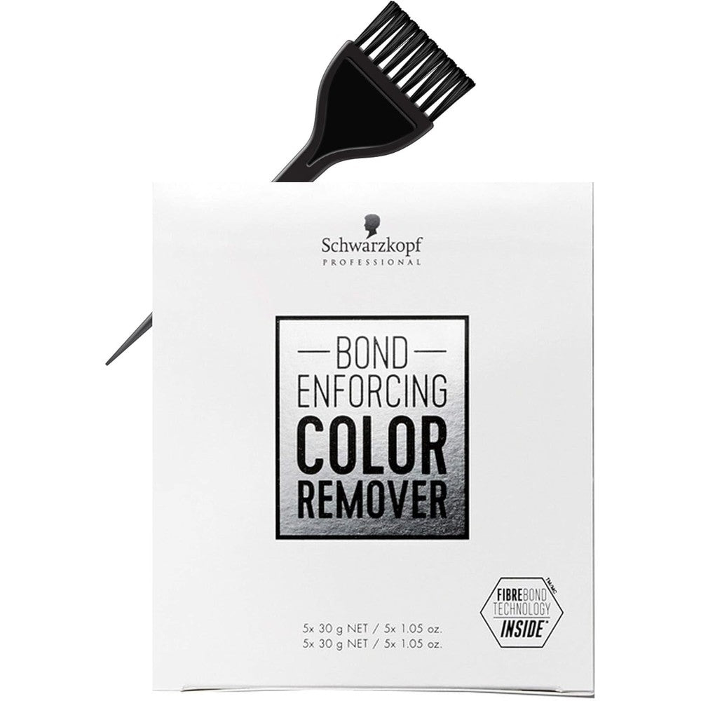 Schwarzkopf Professional Bond Enforcing Color Remover kit pack with applicator brush front view