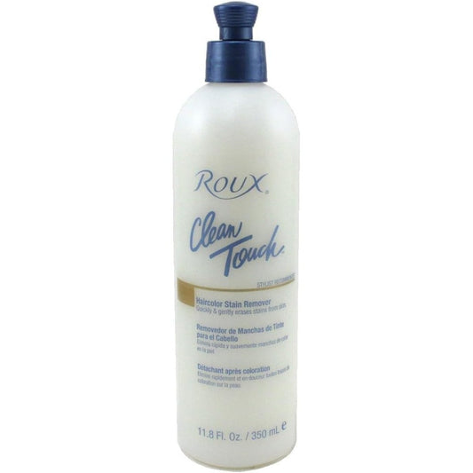 Roux Clean Touch Hair Color Stain Remover front view of 11.8 fluid ounce bottle