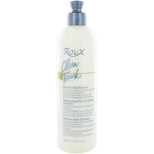 Roux Clean Touch Hair Color Stain Remover front view of eleven point eight ounce bottle
